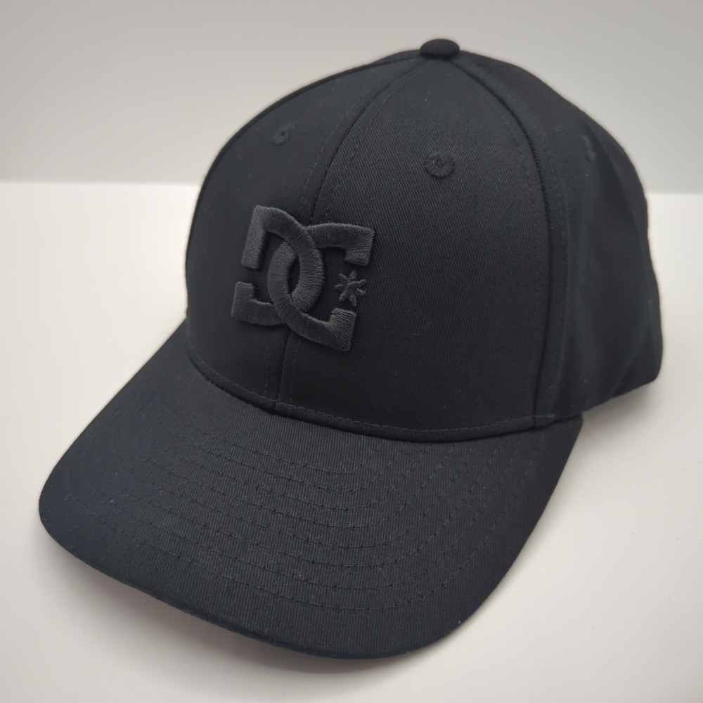 DC Shoes Mens Snapback Hat Black Embroidered Logo Baseball Cap OSFM Cotton - Picture 3 of 9